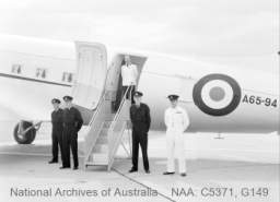 Captain Steward and Steps Party standing by aircraft A65-94.jpg